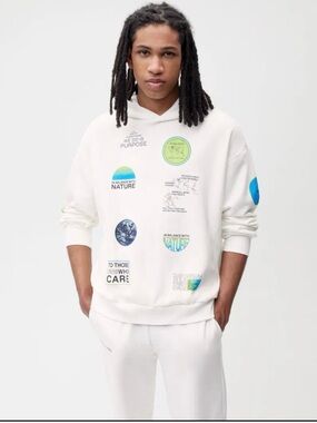 Pangaia One Heart, Many Hands Hoodie NWT UK Size XXS